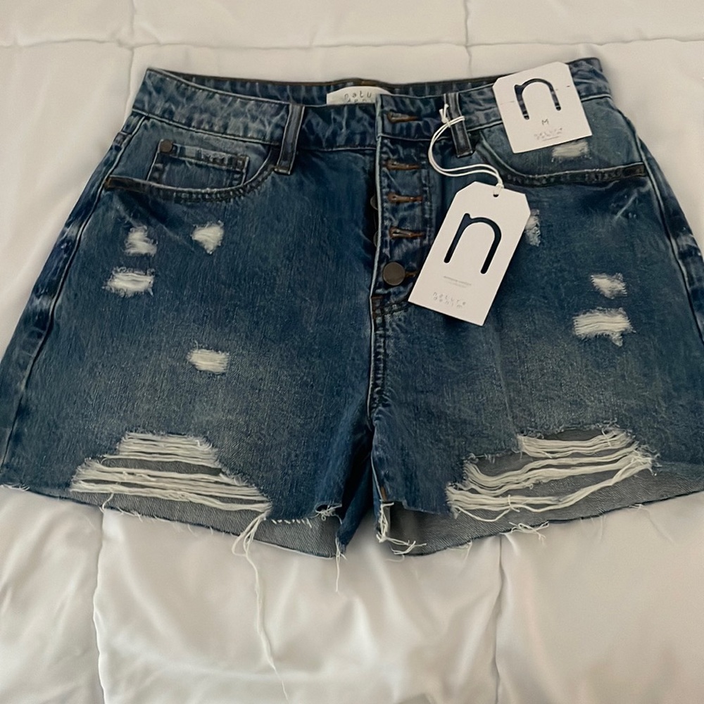 Cute button up high waisted shorts